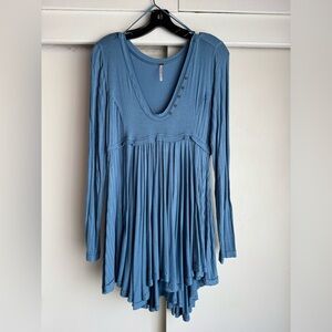 Free People Women's Blue Long Sleeve Top size S